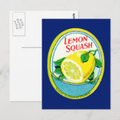 Lemon Squash Label Briefkaart (Voorkant / Achterkant)