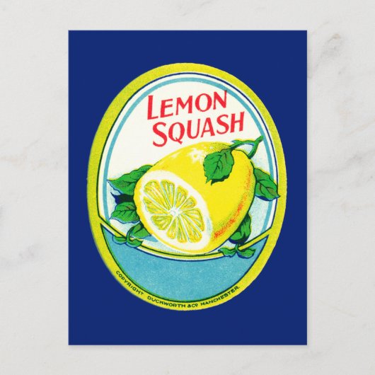  Lemon Squash Label Briefkaart (Voorkant)