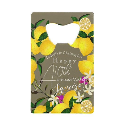 Lemon Squeeze Creditkaart Flessenopener (Voorkant)