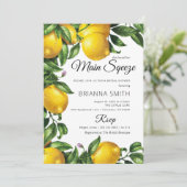 Lemon Squeeze Elegant Bridal Shower Kaart (Staand voorkant)