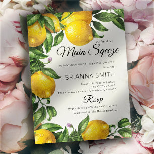 Lemon Squeeze Elegant Bridal Shower Kaart