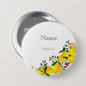 Lemon Squeeze Jubileum Naam Ronde Button 7,6 Cm (Voorkant /achterkant)
