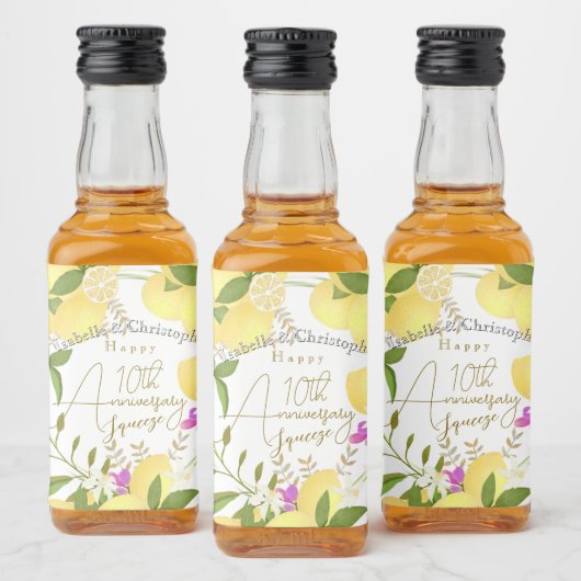 Lemon Squeeze  Likeurfles Etiket (Flessen)