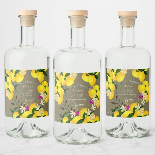 Lemon Squeeze  Likeurfles Etiket (Flessen)