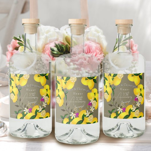 Lemon Squeeze  Likeurfles Etiket