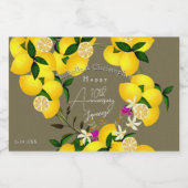 Lemon Squeeze  Likeurfles Etiket (Enkel label)