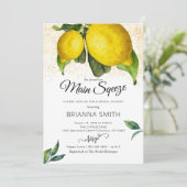 Lemon Squeeze Modern Bridal Shower Kaart (Staand voorkant)
