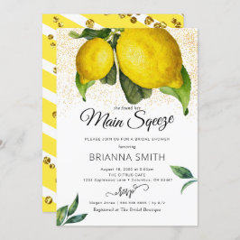Lemon Squeeze Modern Bridal Shower Kaart