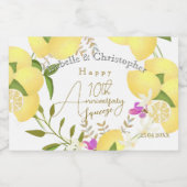 Lemon Squeeze  Sparkling Wijnetiket (Enkel label)