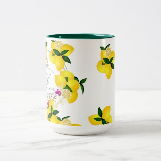 Lemon Squeeze Tweekleurige Koffiemok (Center)