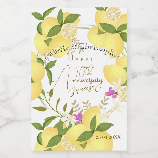 Lemon Squeeze  Voedselcontainer Etiket (Enkel label)