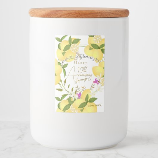 Lemon Squeeze  Voedselcontainer Etiket (Voorkant)