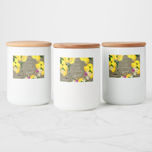 Lemon Squeeze  Voedselcontainer Etiket (Flessen)