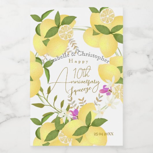 Lemon Squeeze Wijn Etiket (Enkel label)