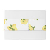 Lemon Squeeze Witte Uitnodiging Buikband Uitnodigingen Wikkel (Achterkant Voorbeeld)