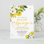 Lemon-station op Vrijgezellenfeest Lemon-hoofddruk Kaart (Staand voorkant)