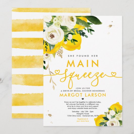 Lemon-station op Vrijgezellenfeest Lemon-hoofddruk Kaart (Voorkant / Achterkant)