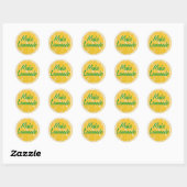 Lemon Sticker. Maak limonade. Ronde Sticker (Vel)