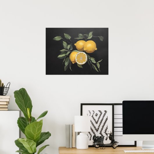 Lemon stille levensplak -  kunst poster (Thuiskantoor)