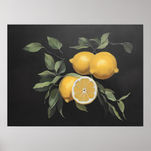 Lemon stille levensplak -  kunst poster