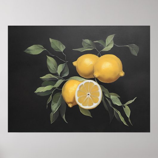 Lemon stille levensplak - kunst poster (Voorkant)