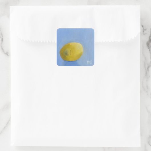 Lemon Study Vierkante Sticker (Tas)