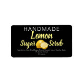 Lemon Sugar Scrub Handmade DIY Modern Labels (Voorkant)