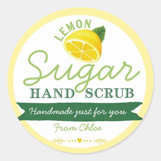 Lemon Suiker Scrub Label (Voorkant)