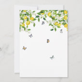 Lemon Summer Baby shower Kaart (Achterkant)