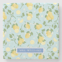 Lemon Summer biedt een gepersonaliseerd Onderzette Stenen Onderzetter