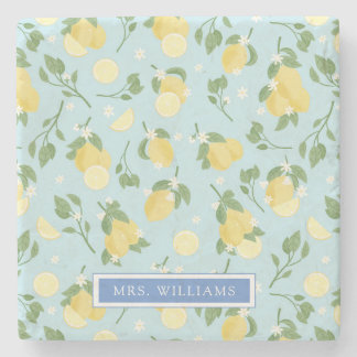 Lemon Summer biedt een gepersonaliseerd Onderzette Stenen Onderzetter