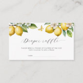 Lemon Summer Diaper Raffle Ticket Baby shower Informatiekaartje (Voorkant)