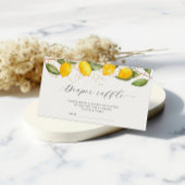 Lemon Summer Diaper Raffle Ticket Baby shower Informatiekaartje