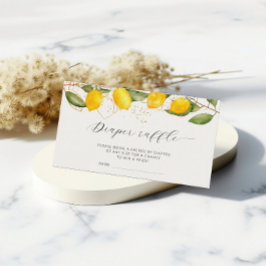 Lemon Summer Diaper Raffle Ticket Baby shower Informatiekaartje