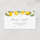Lemon Summer Diaper Raffle Ticket Baby shower Informatiekaartje (Voorkant)