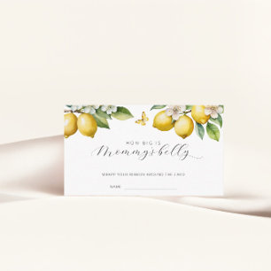 Lemon Summer Hoe groot is mama's Belly Ticket Informatiekaartje