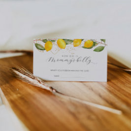 Lemon Summer Hoe groot is mama's Belly Ticket Informatiekaartje