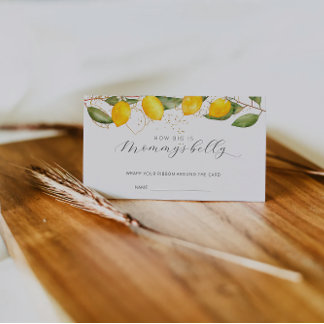 Lemon Summer Hoe groot is mama's Belly Ticket Informatiekaartje