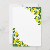 Lemon Summer | Vrijgezellenfeest uitnodigen Kaart (Achterkant)
