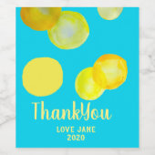 Lemon sun yellow cirart wijn etiket (Enkel label)