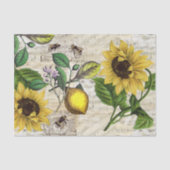 Lemon Sunflower Music Tissue Paper Tissuepapier (Voorkant)
