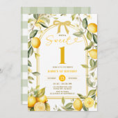 Lemon Sweet One 1e verjaardagsfeestje Kaart (Voorkant / Achterkant)