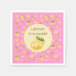 Lemon Sweet One 1e verjaardagsfeestje Servet