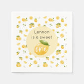 Lemon Sweet One 1e verjaardagsfeestje Servet (Voorkant)
