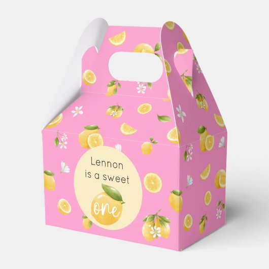 Lemon Sweet One 1st Birthday Bedankdoosjes (Voorkant Zijde)