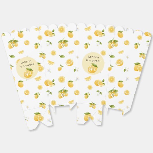 Lemon Sweet One 1st Birthday Bedankdoosjes (Ongevouwen)