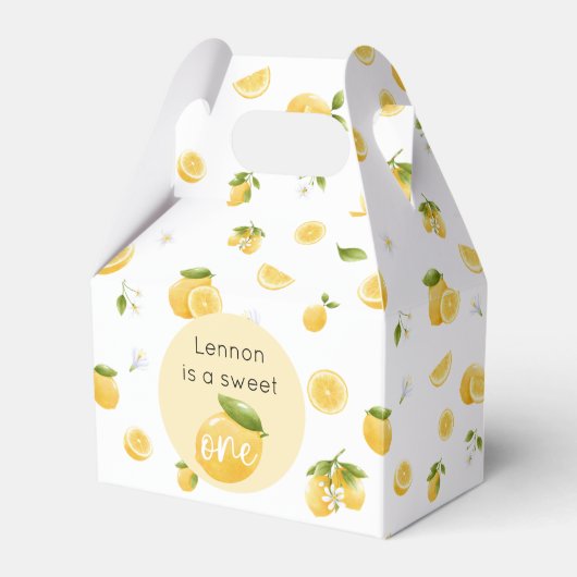 Lemon Sweet One 1st Birthday Bedankdoosjes (Voorkant Zijde)