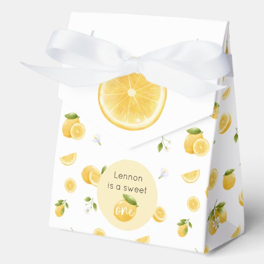 Lemon Sweet One 1st Birthday Bedankdoosjes (Voorkant)