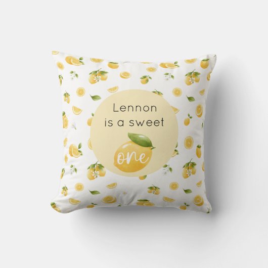Lemon Sweet One 1st Birthday Kussen (Voorkant)