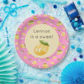 Lemon Sweet One 1st Birthday Papieren Bordje (Feest)